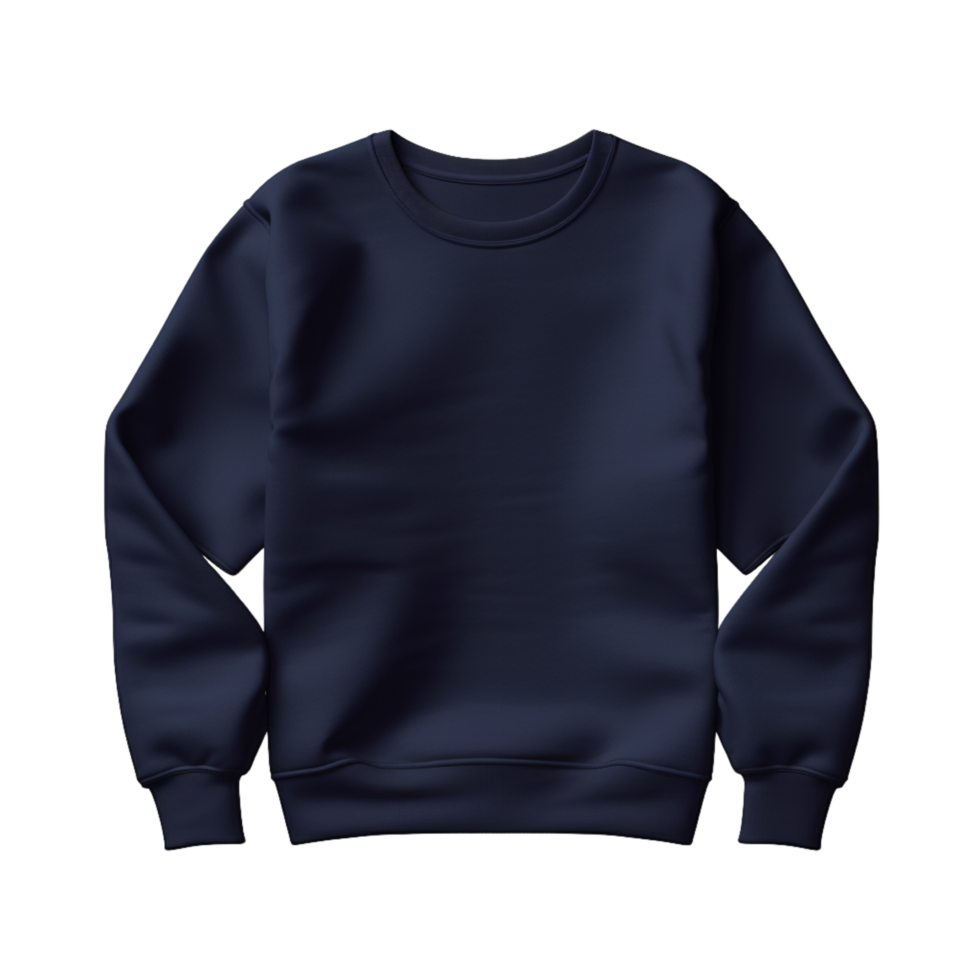 AI generated Generative AI Plain Sweatshirts with Blue Color isolated on transparent background png