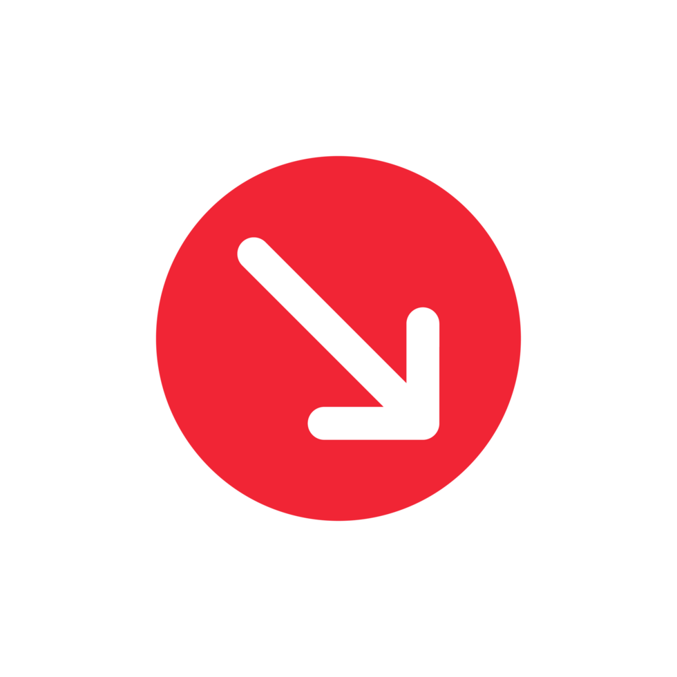 Red arrows sign symbol with transparent background png