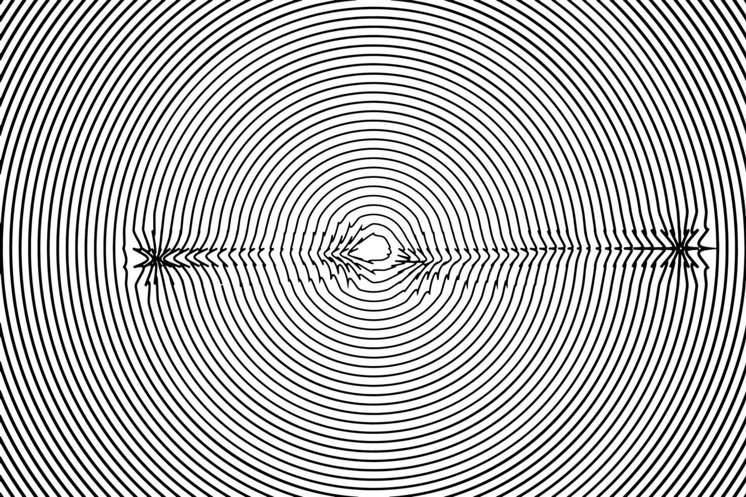 Concentric circle texture elements, spaced concentric circle pattern. vector