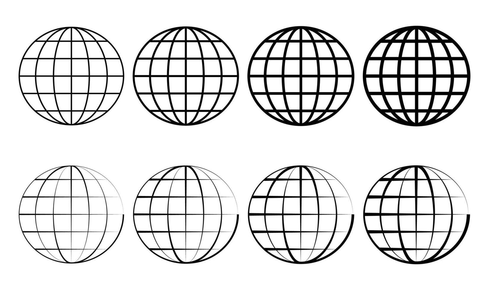 Globe icon, world icon, globe symbol vector illustration.