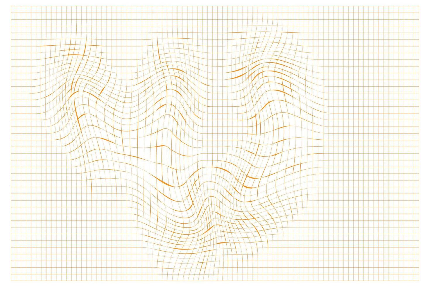Abstract geometric background with wavy grid curved vector. vector