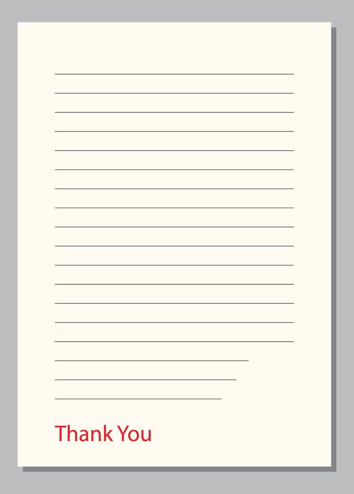 Empty writing sheets with line paper templates. vector