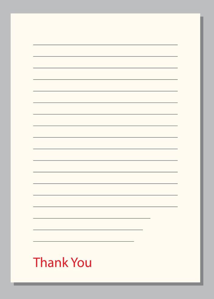 Empty writing sheets with line paper templates. vector