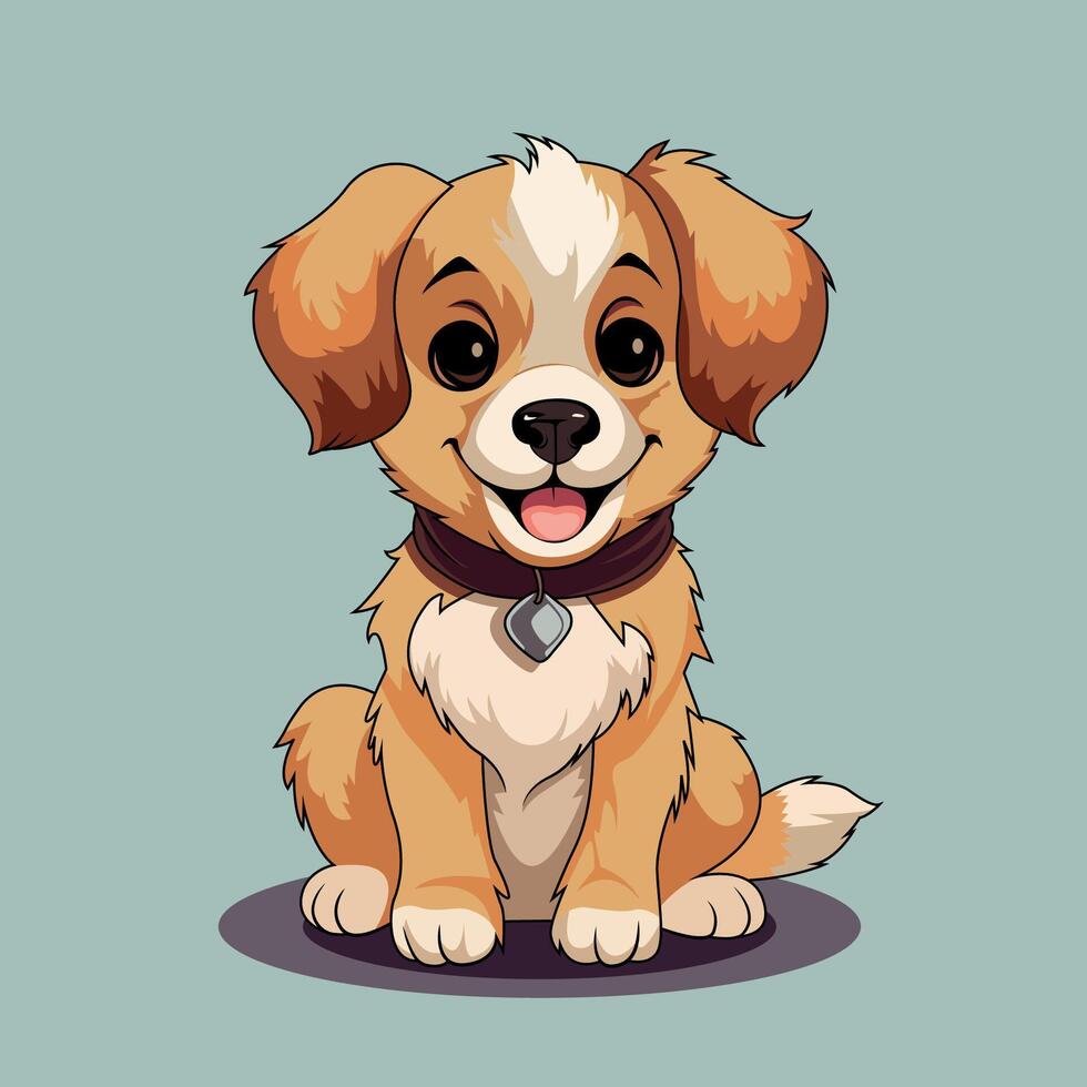 linda perro mascota vector ilustración