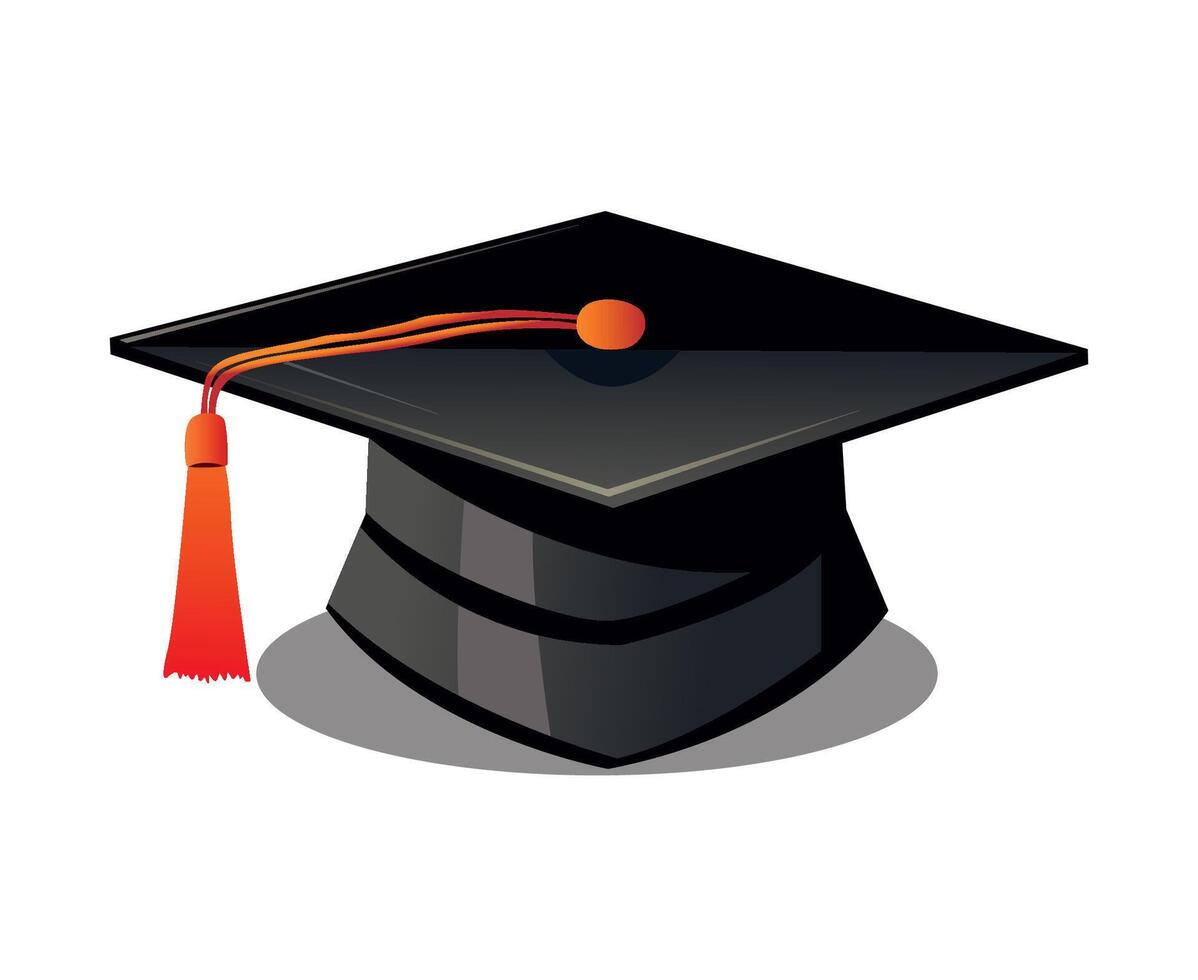 graduation hat vector illustration