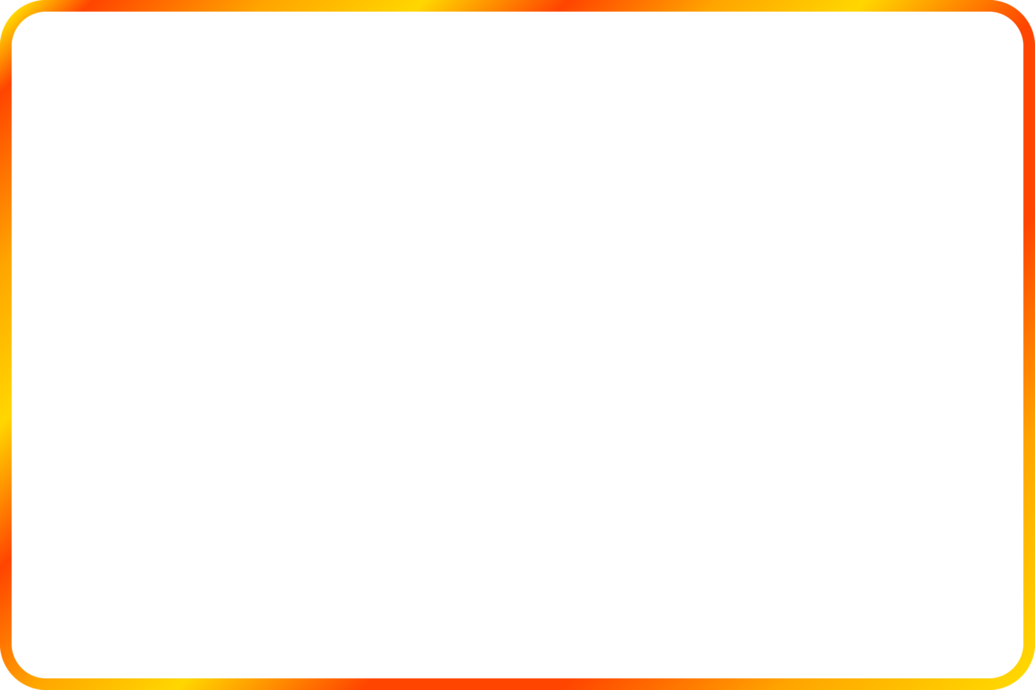 A square frame with orange and yellow stripes png