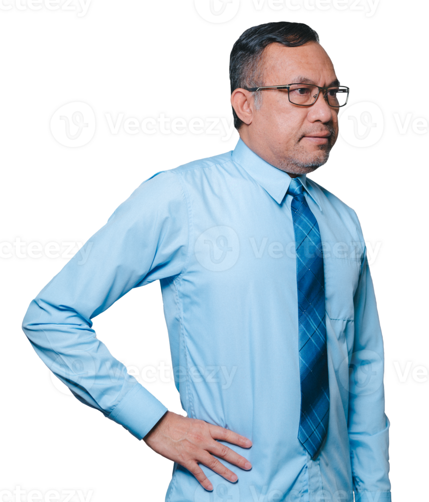 Portrait of one-man transparent background. Professional Asian businessman, standing confidently against a crisp transparent background, singular expertise, and professionalism in world of business png