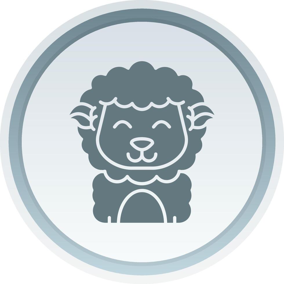 Relieved Solid button Icon vector