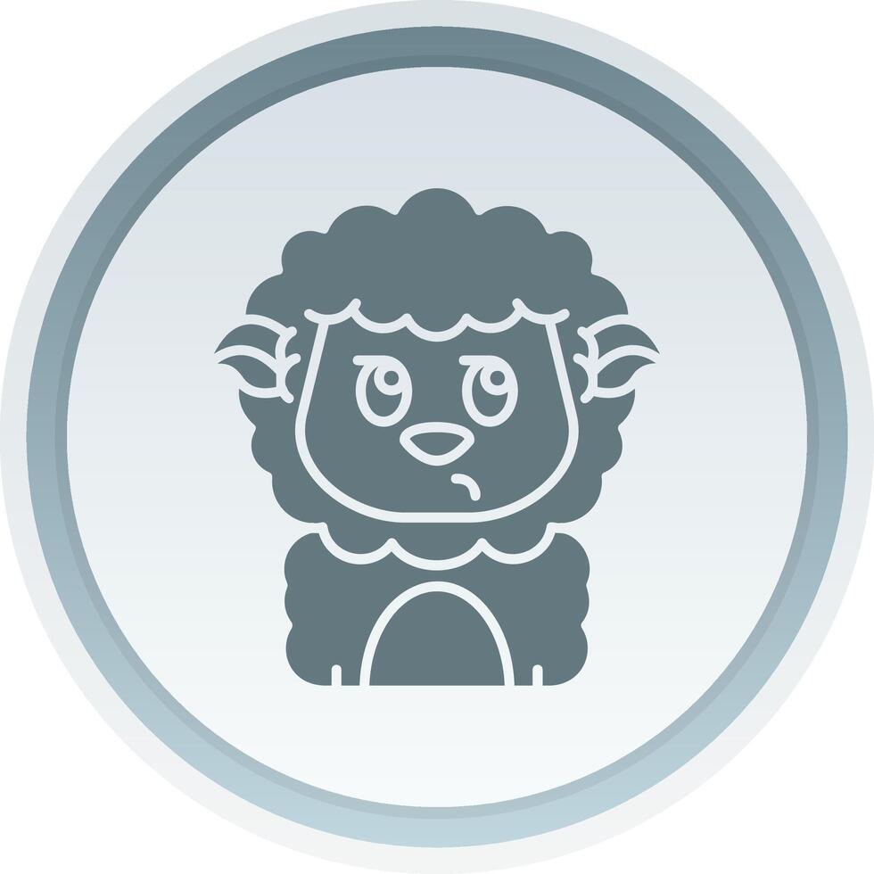 Suspicious Solid button Icon vector