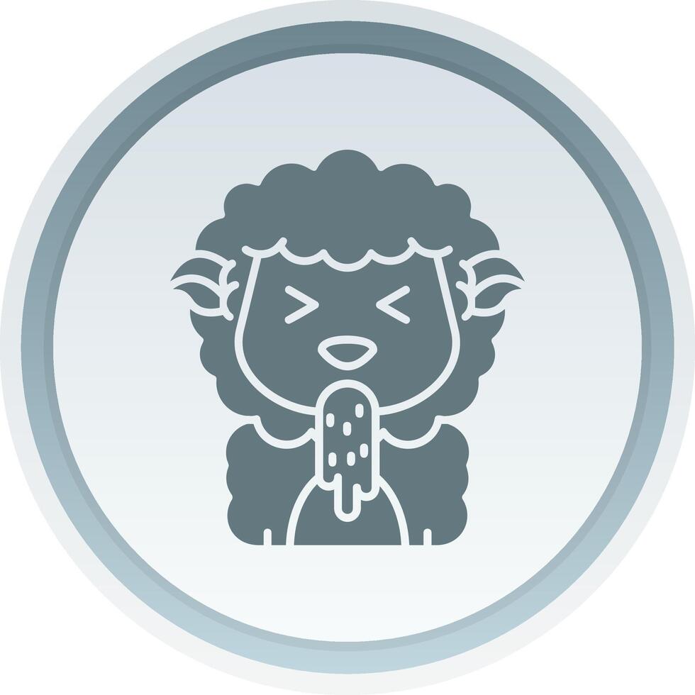 Vomit Solid button Icon vector