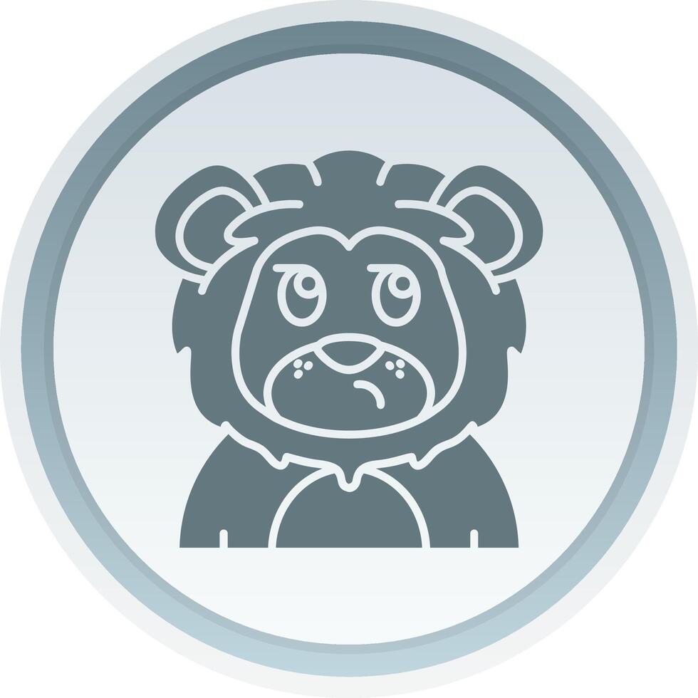 Suspicious Solid button Icon vector