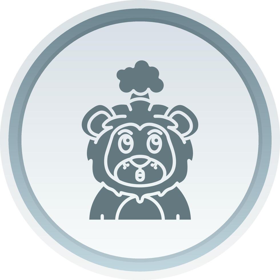Exploding Solid button Icon vector