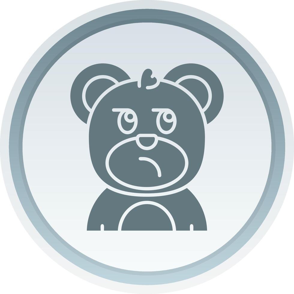 Suspicious Solid button Icon vector