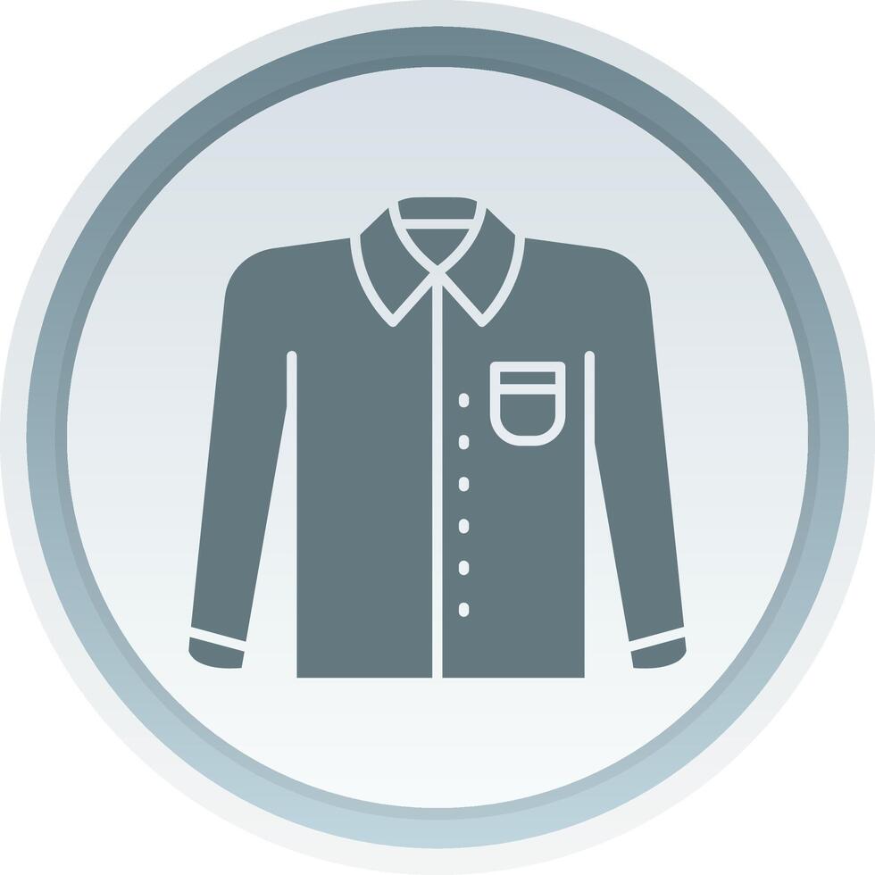 formal camisa sólido botón icono vector