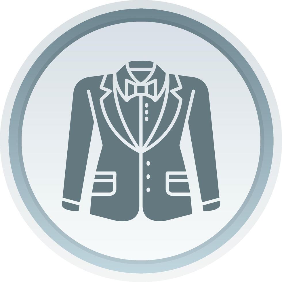 Blazer Solid button Icon vector