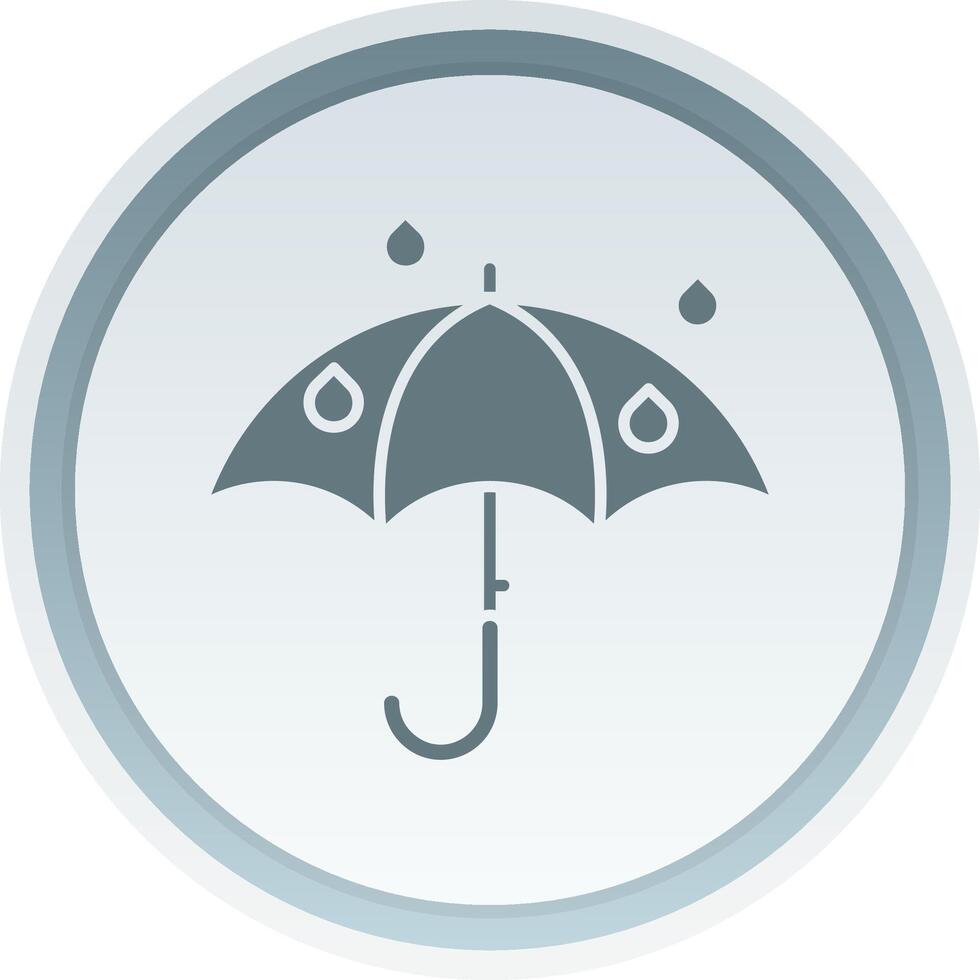 Umbrella Solid button Icon vector