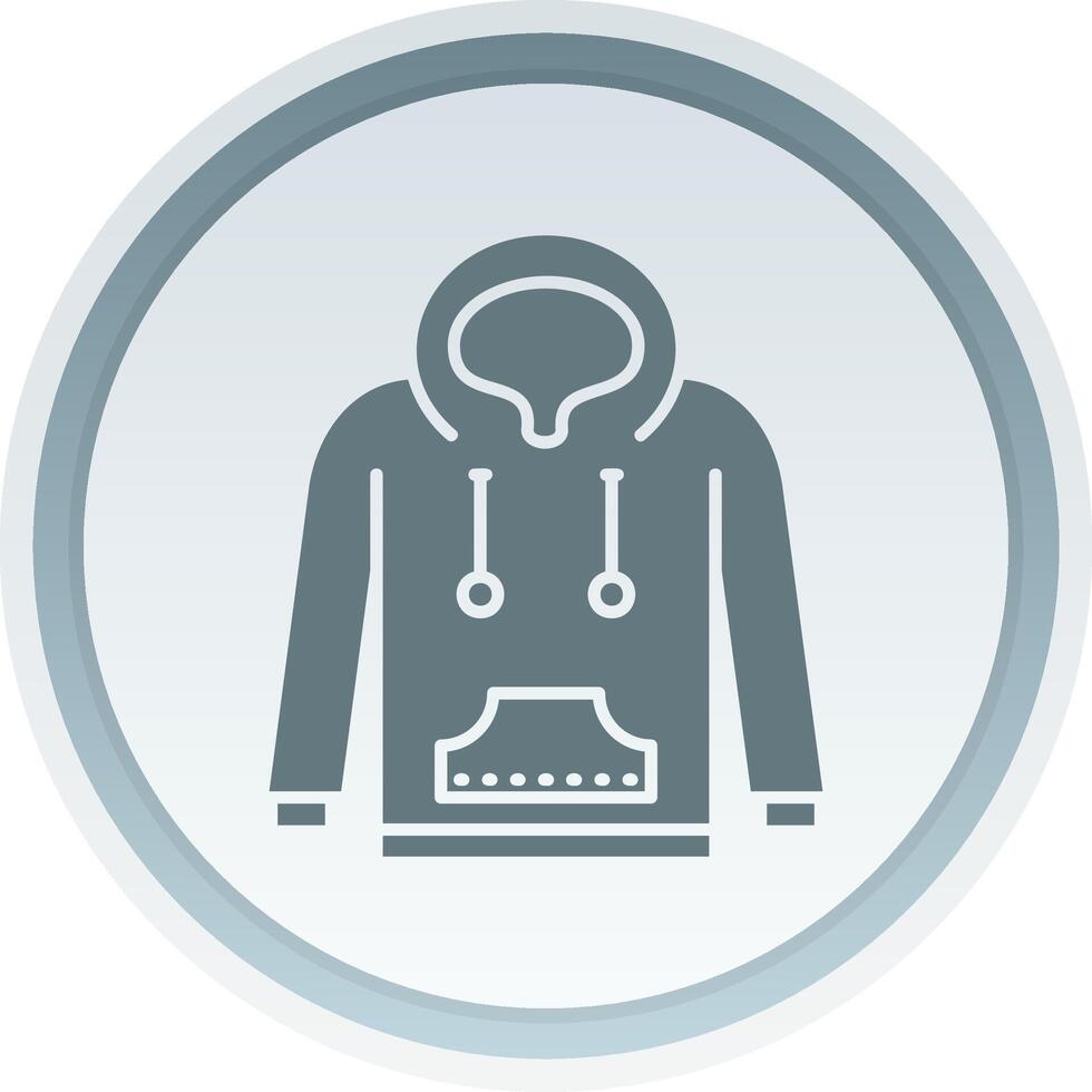 Hoodie Solid button Icon vector