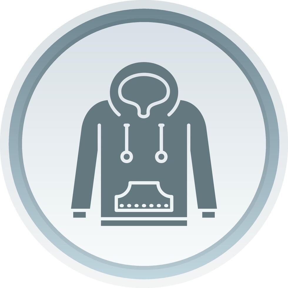 Hoodie Solid button Icon vector