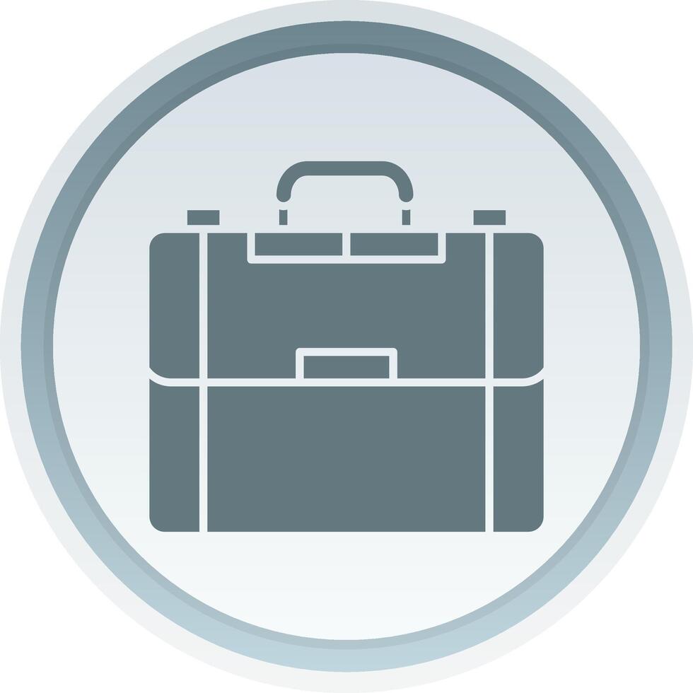 Briefcase Solid button Icon vector