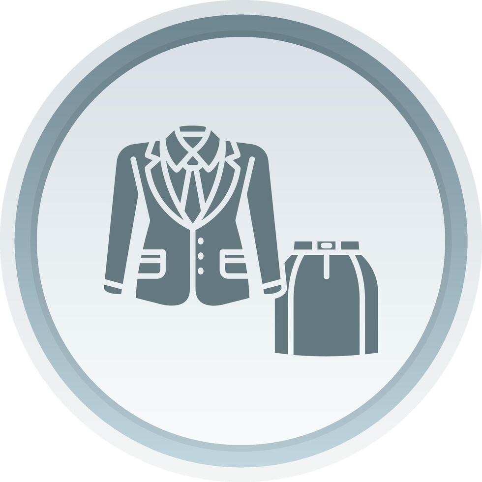 Women suit Solid button Icon vector