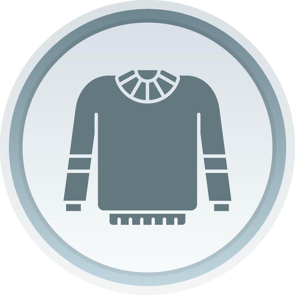 Sweater Solid button Icon vector