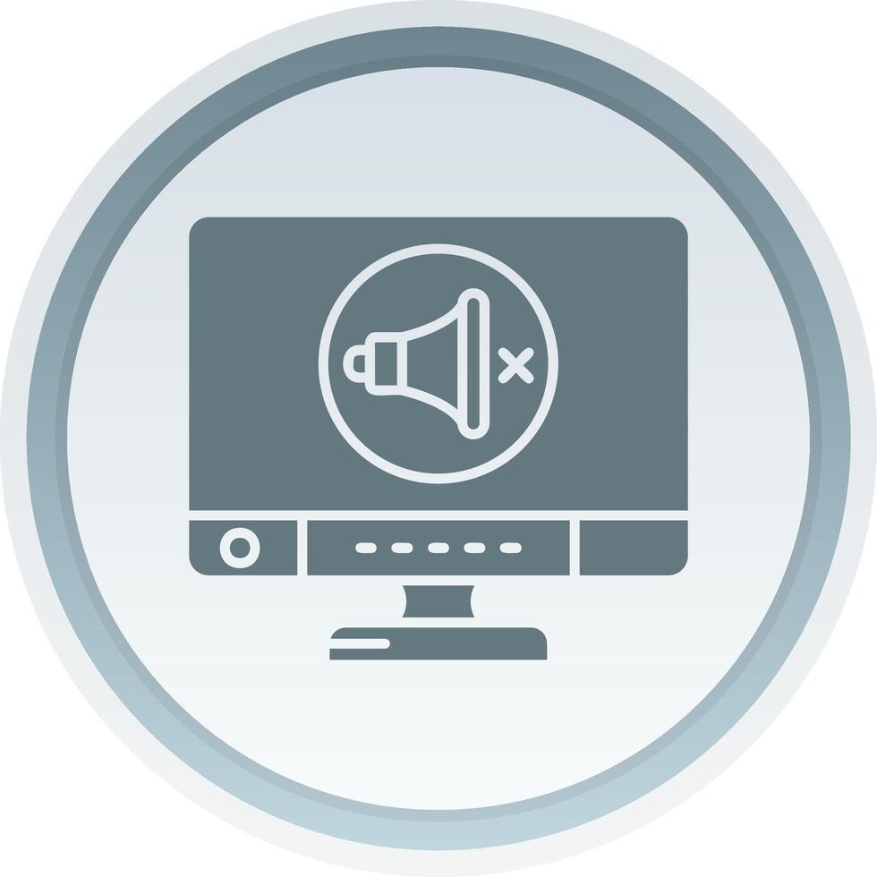 Mute Solid button Icon vector