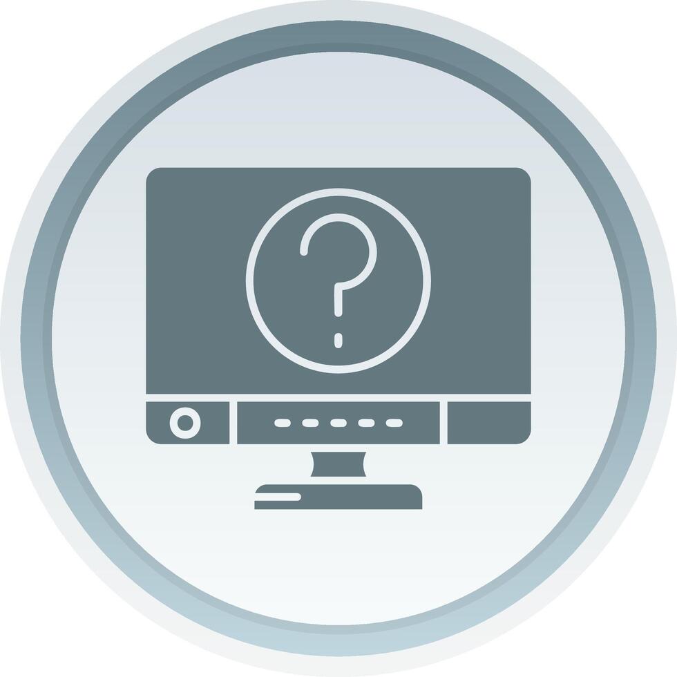 Question Solid button Icon vector