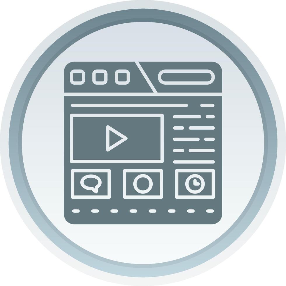 Website Solid button Icon vector