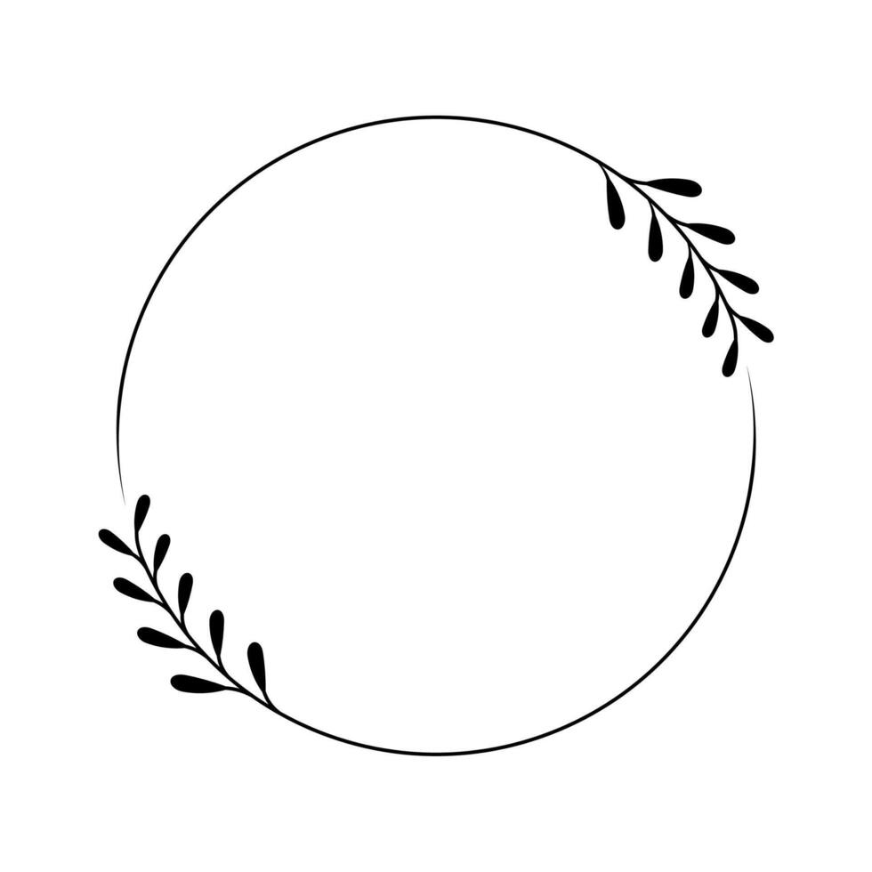 Black laurels frames branches. Vintage laurel wreath vector