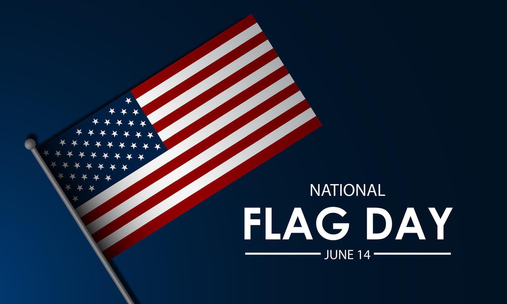 Happy Flag Day United States Of America June 14 Background Vector Illustration