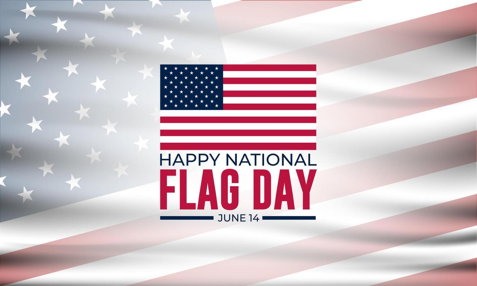 Happy Flag Day United States Of America June 14 Background Vector Illustration