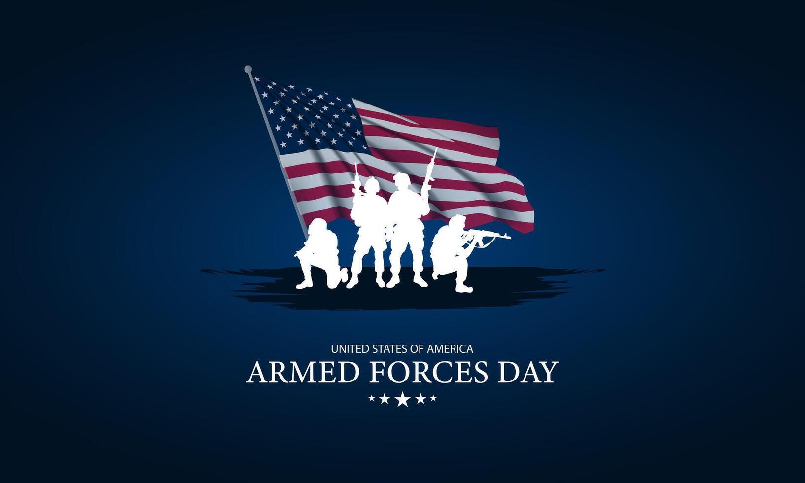 Armed Forces Day background vector illustration