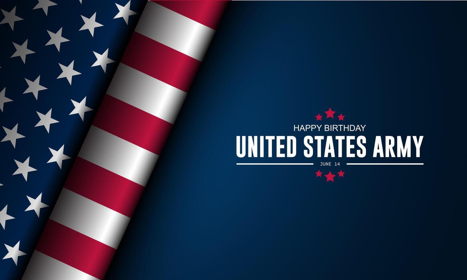 U.S. Army Birthday June 14 Background Vector Illustration