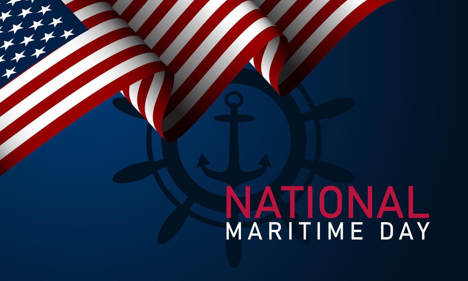 Happy National Maritime Day May 22 Background vector illustration