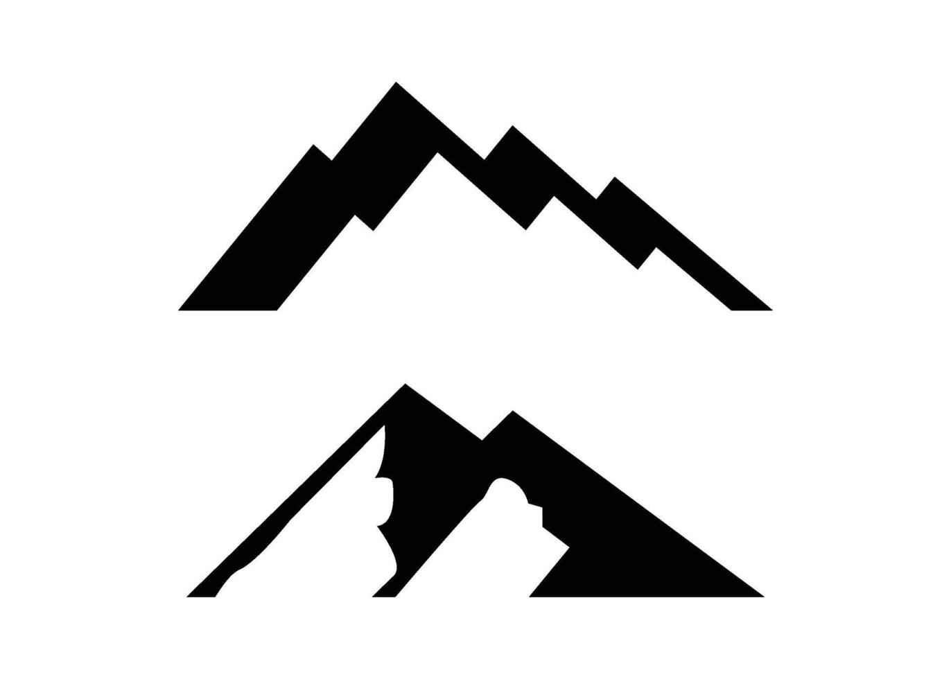 Mountain icon design template isolated illustration vector