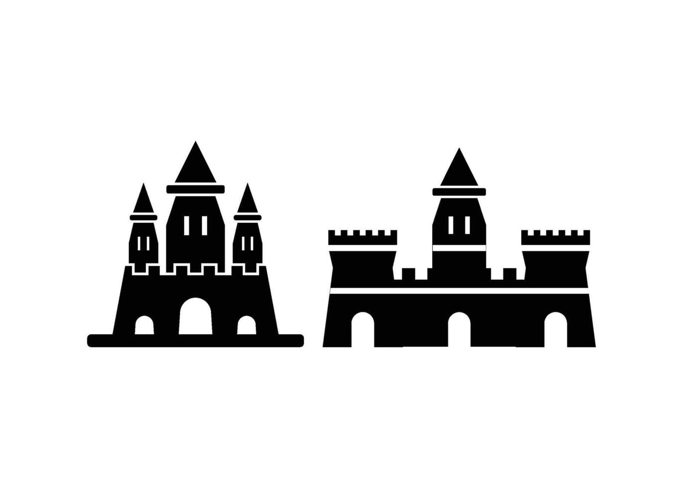 castillo icono diseño modelo aislado ilustración vector