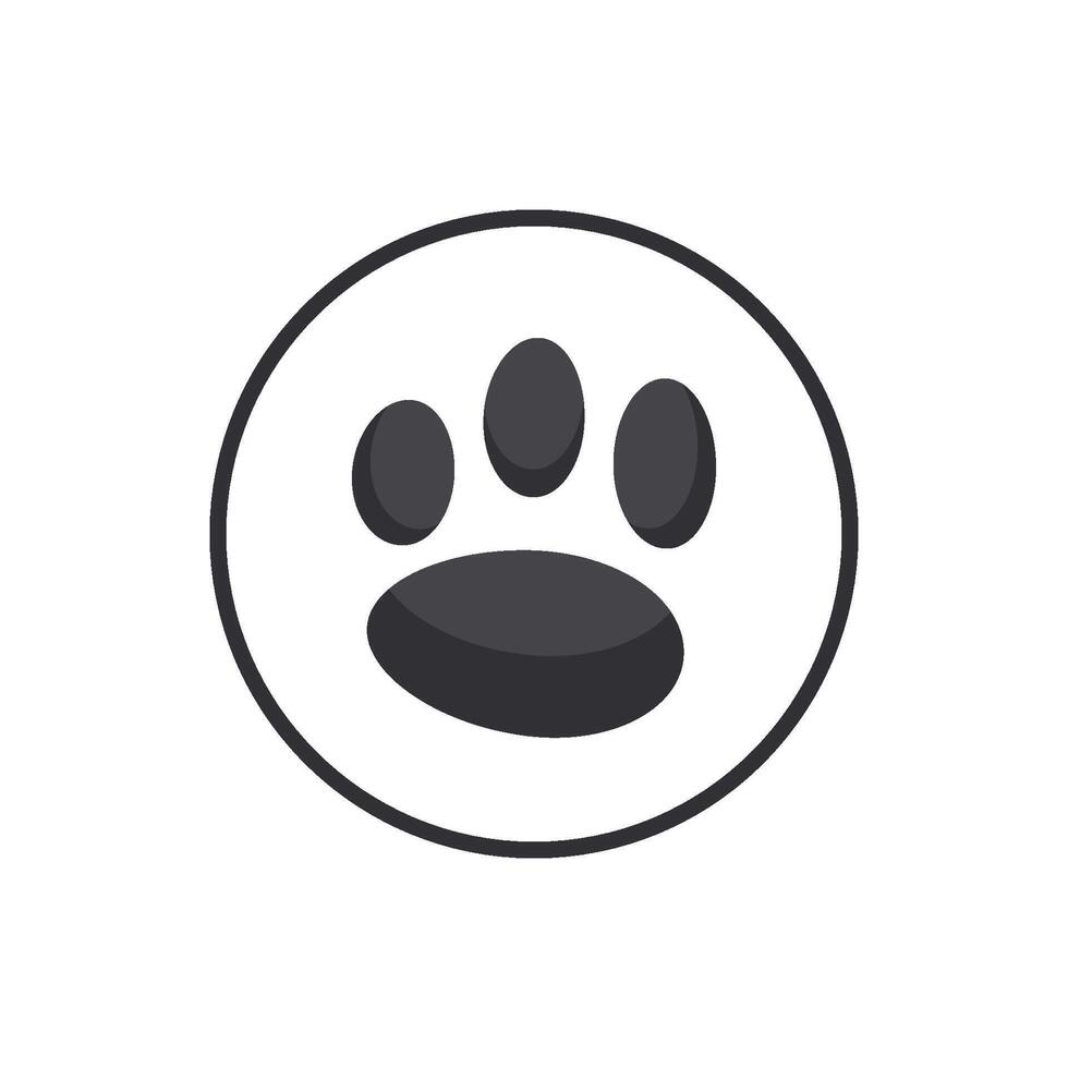 Paw icon logo design template isolated illustration vector