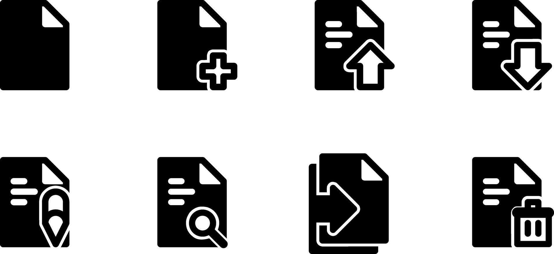 document set icon button vector