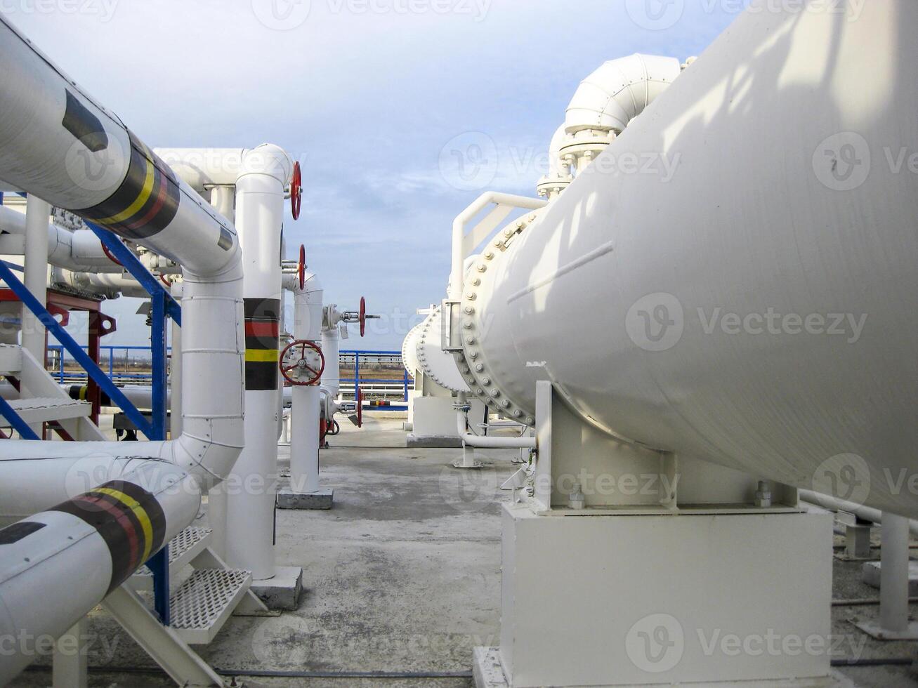 Heat exchangers in a refinery photo