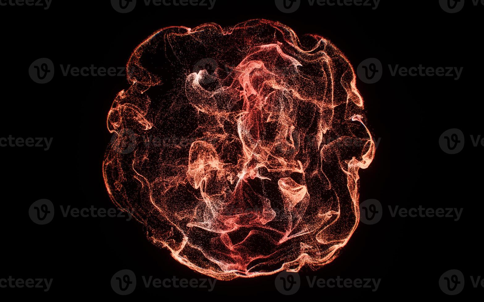 Abstract flowing wave particles background, 3d rendering. photo