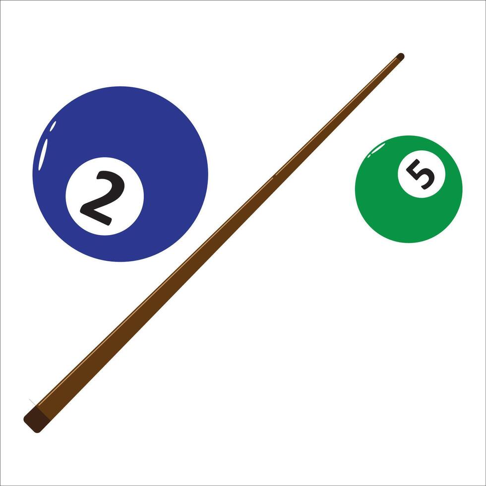 illustration of billiard game equipment vector design