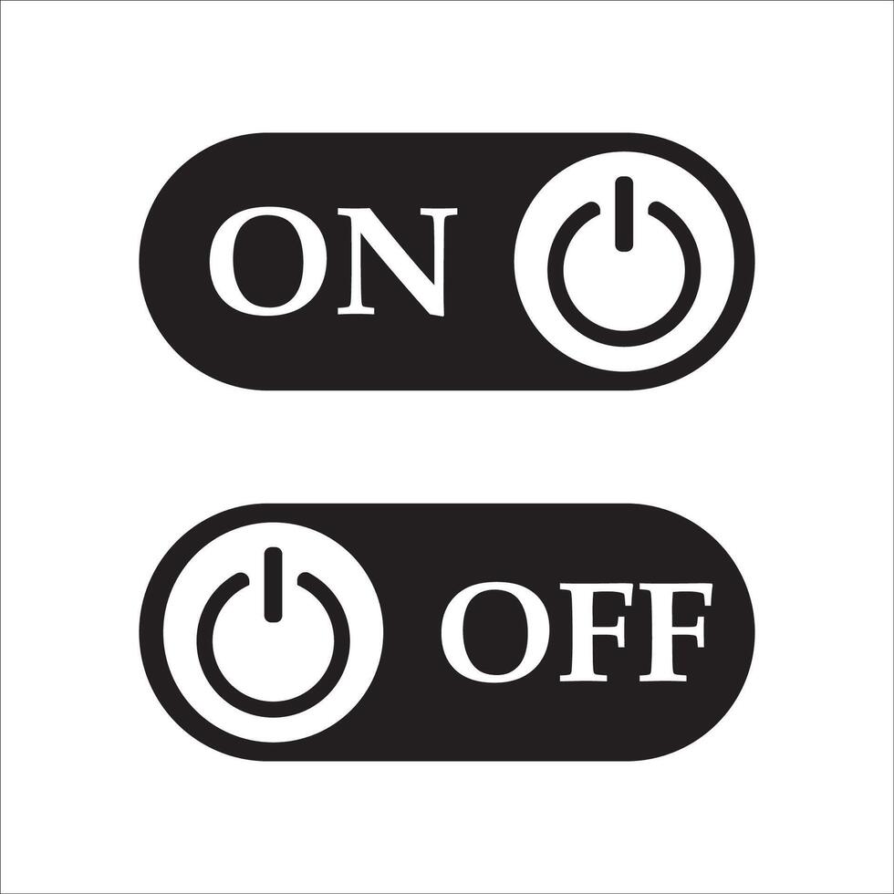 on and off buttons icon vector design