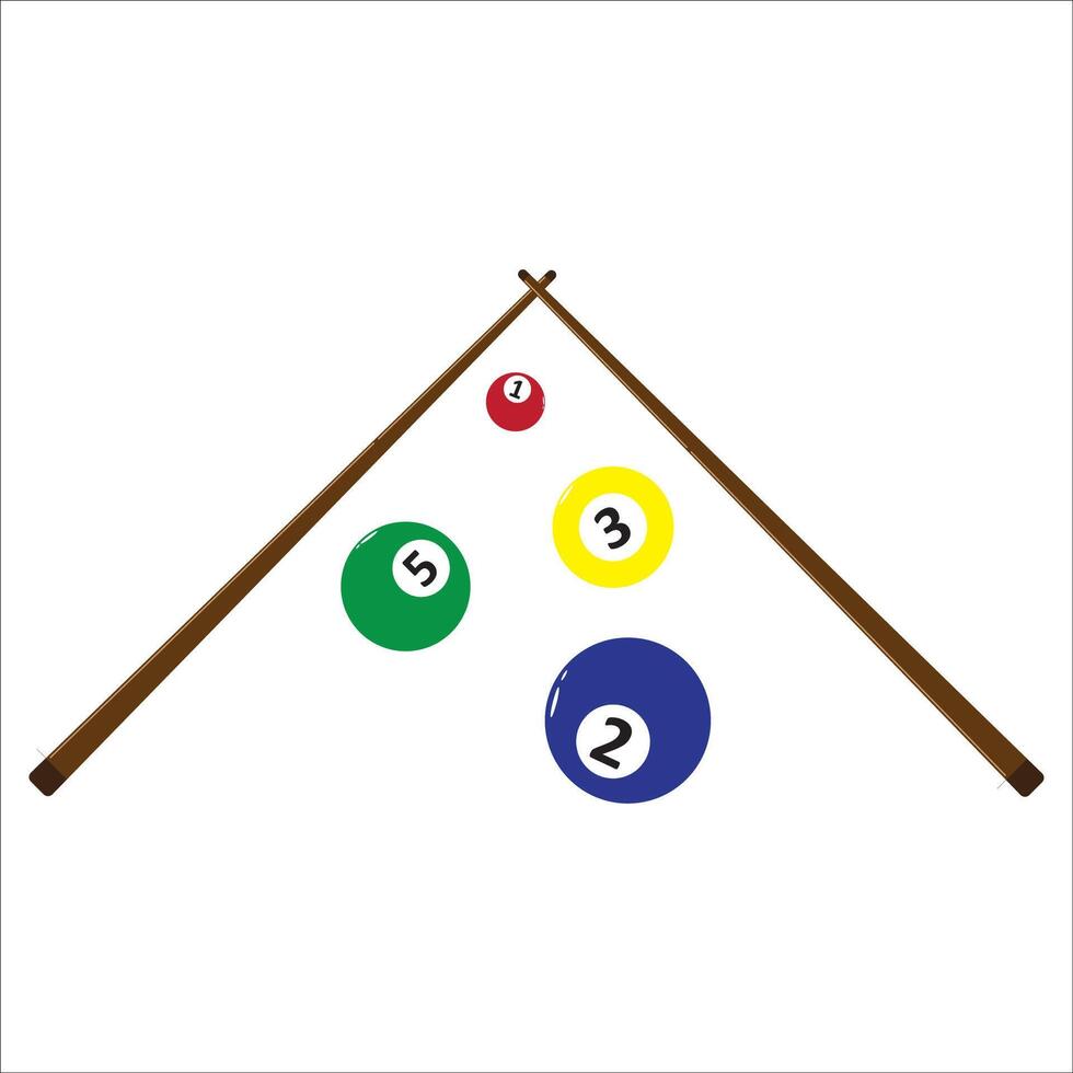 illustration of billiard game equipment vector design