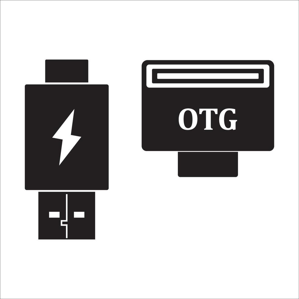 otg cable icon vector design