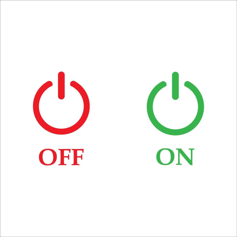 on and off buttons icon vector design