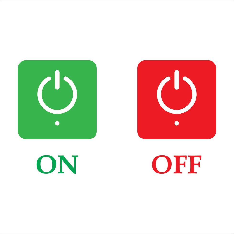 on and off buttons icon vector design