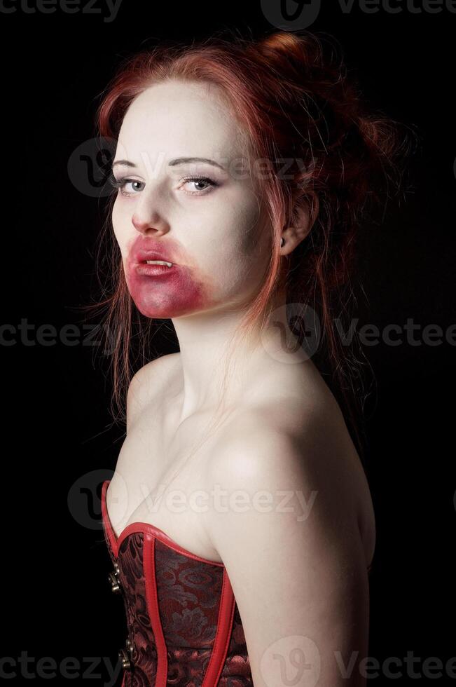 hembra vampiro Víspera de Todos los Santos disfraz foto