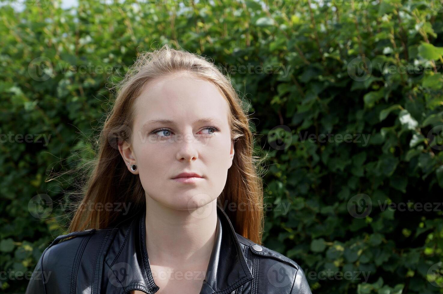 thoughtful young woman photo