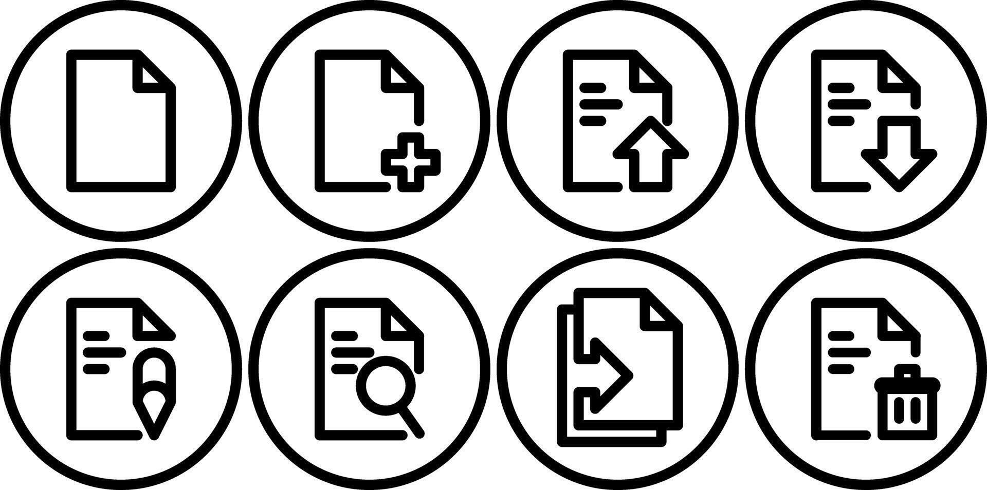 document set icon button vector