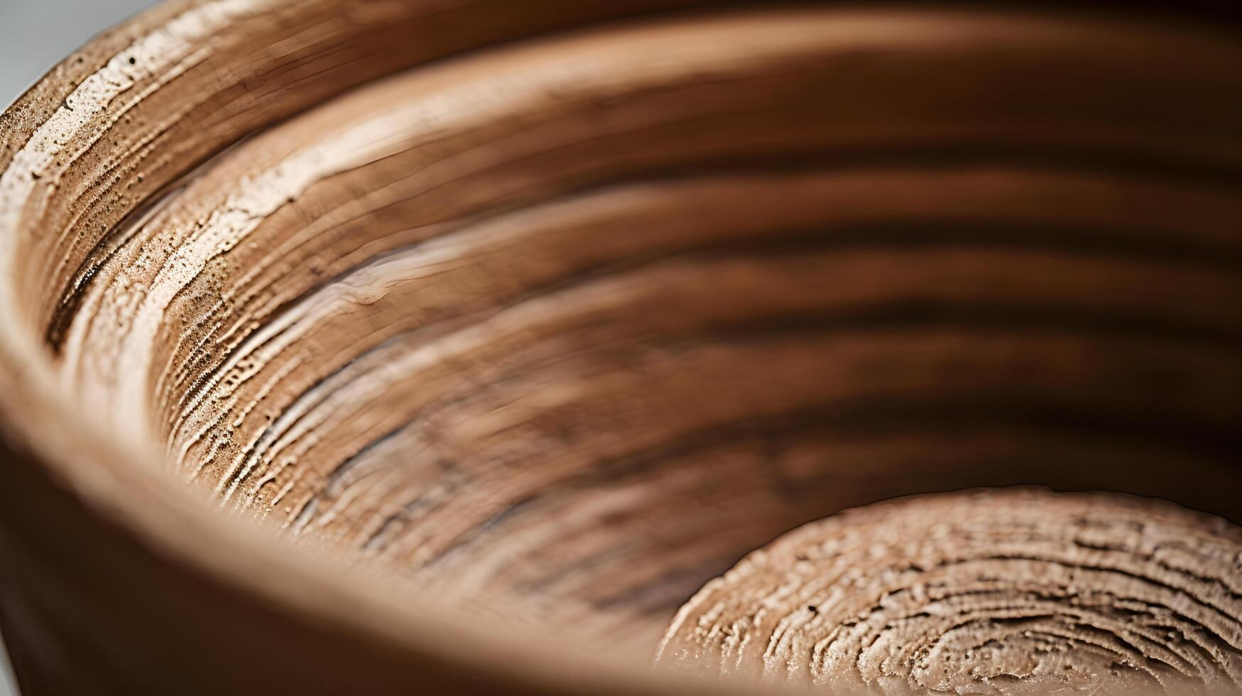 AI generated closeup shot of a clay pot's detailed raw and organic feel of the material texture photo